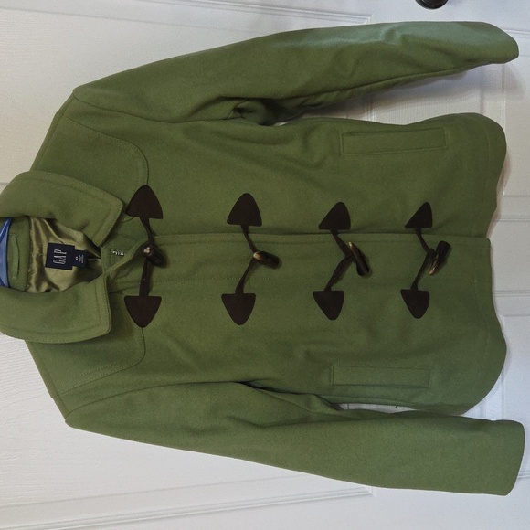 GAP Olive Green Wool Jacket - Picture 1 of 5